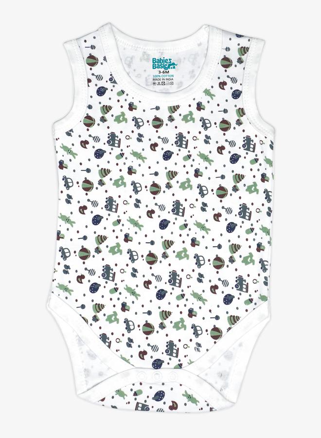 بابيز_بيسك طقم 3 قطع - بودي سوت بلا اكمام 100% قطن سوبر كومبد - Image 4